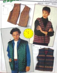 3916 EZ UNISEX WAISTCOAT ZIPPY VEST PATTERN 10-20/38-48